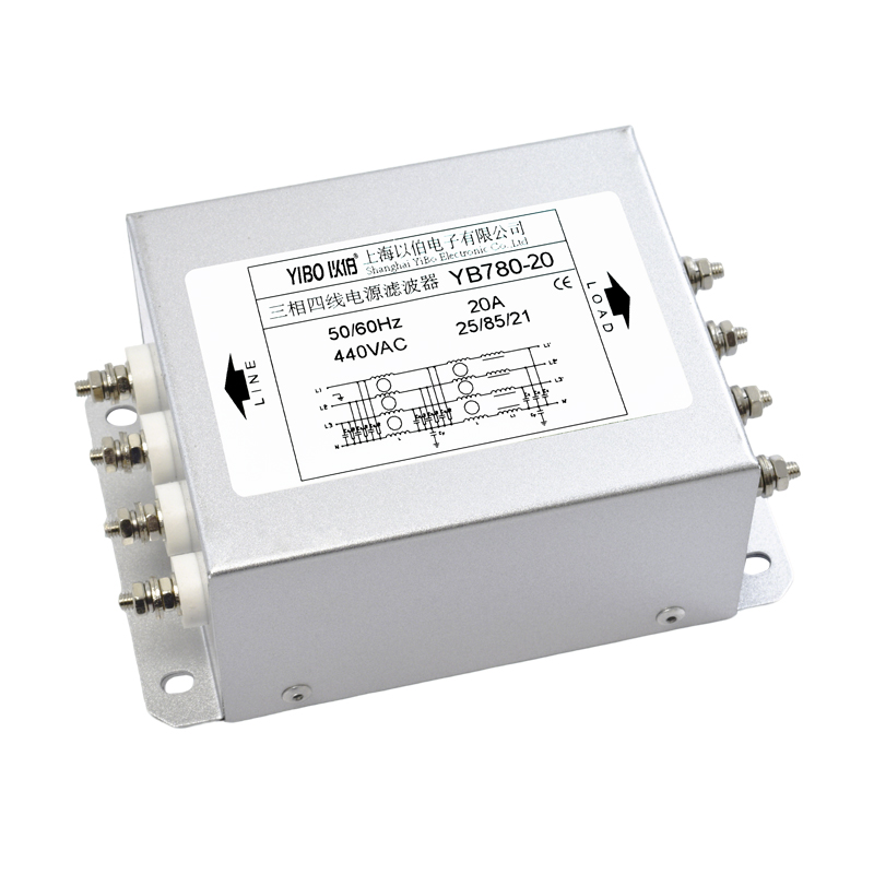 YB780 series three-section high-performance three-phase four-wire power supply filter