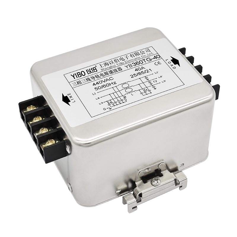 YB360TG Series DIN-Rail Three-Phase Three-Wire Power Filter